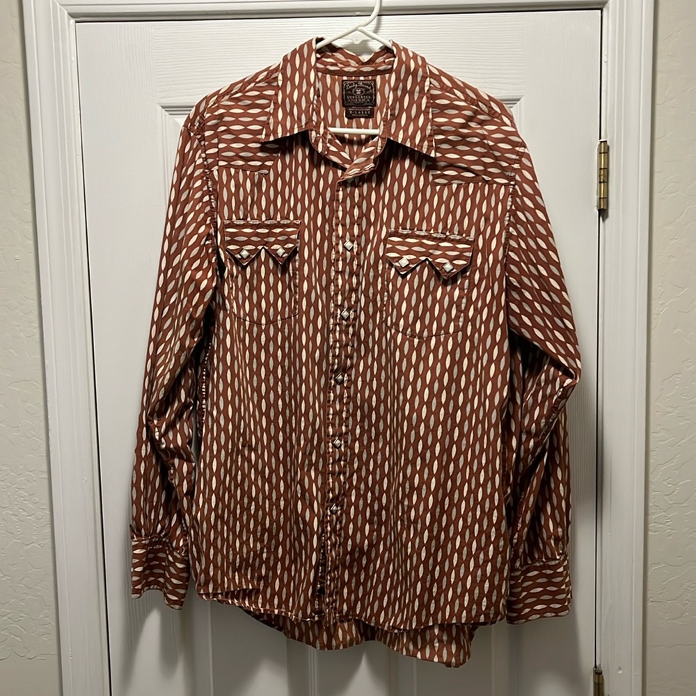 Vintage Lucky Brand Western Shirt w/ Diamond Pearl snaps